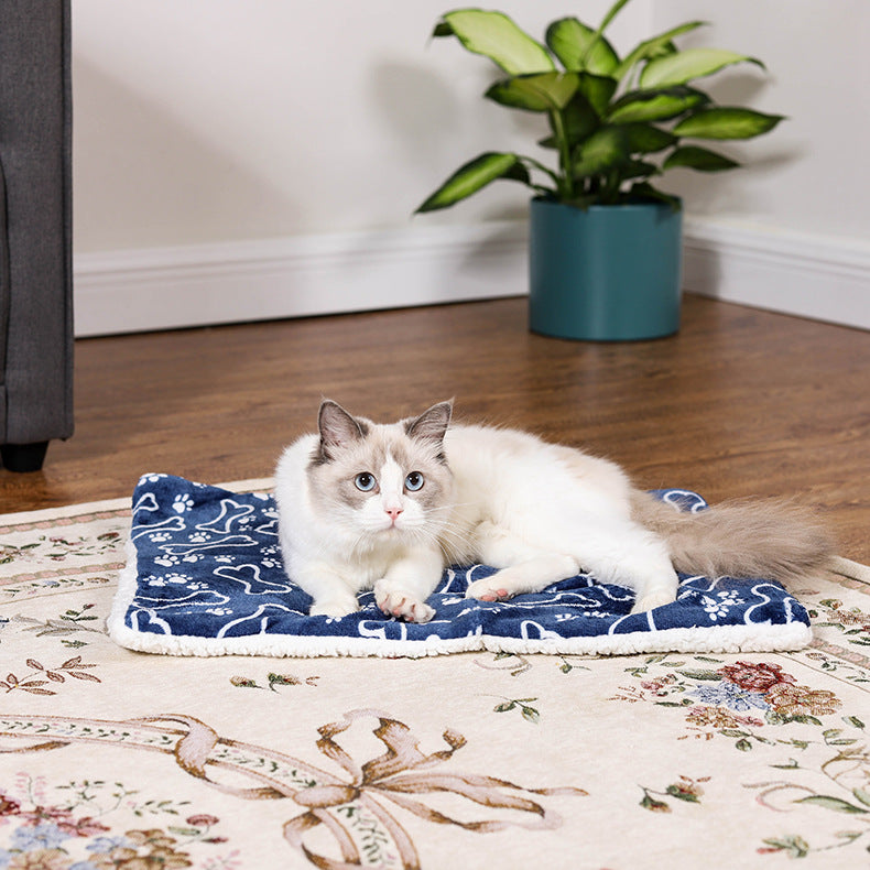 Thick Cartoon-Print Blanket, for dogs and cats.