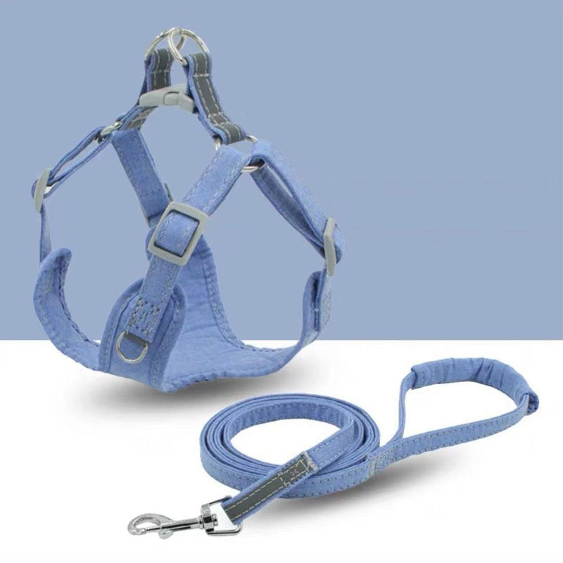 Reflective Chest Harness and Leash Set, for dogs.