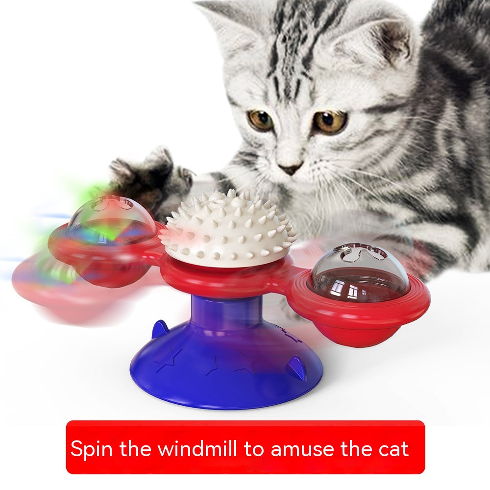 Light-Up Spinning Windmill Teaser Toy, for cats.