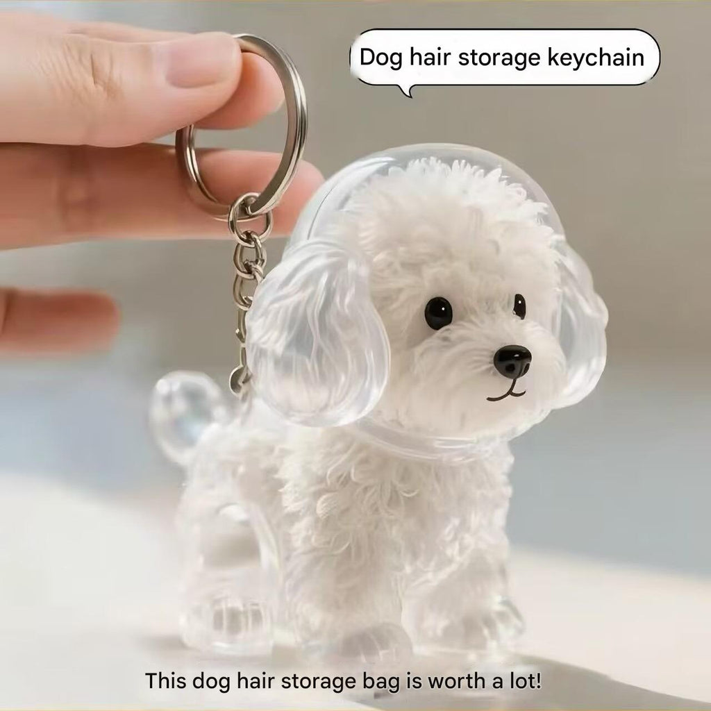 Transparent Dust-Proof Puppy Fur Keepsake Box, for dogs.