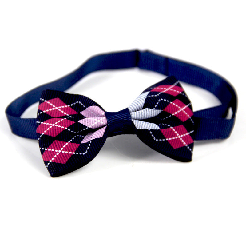 Plaid Bow Tie Collar Accessory for Dogs and Cats