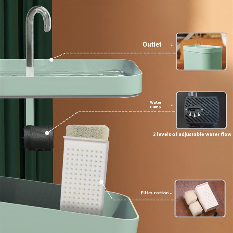 Cat Water Fountain with Quiet Circulating Flow, for cats.