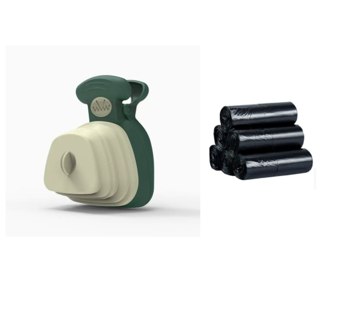 Foldable Poop Scooper with Bag Dispenser for Dogs