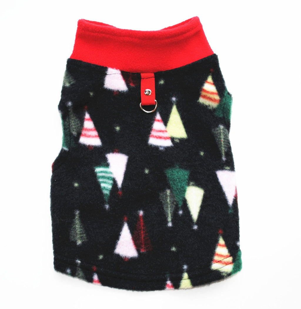 Polar Fleece Holiday-Print Pullover, for dogs.