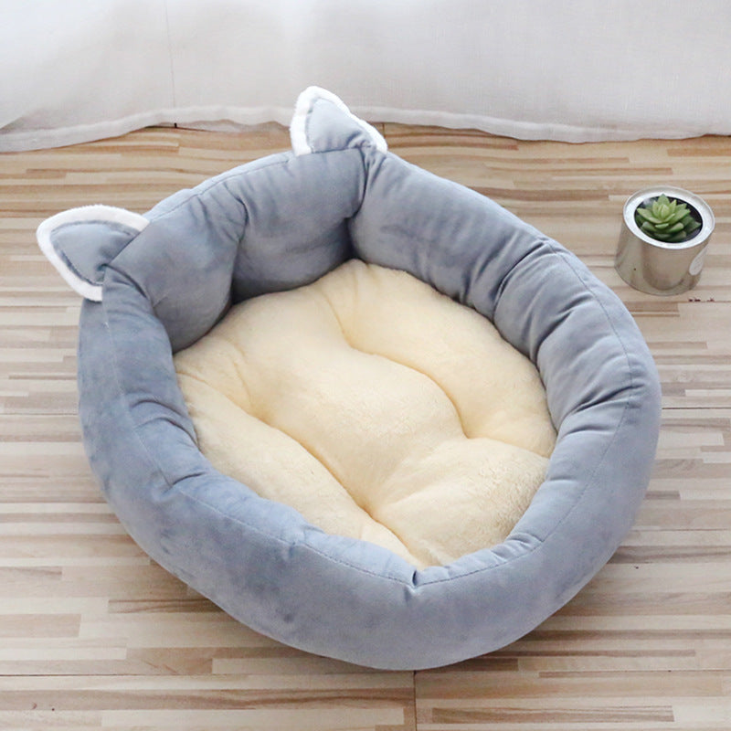 High-Backrest Cushioned Bed Pad, for dogs and cats.