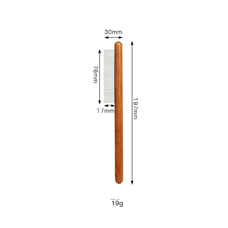 Solid Wood Antique-Style Grooming Comb, for dogs and cats.