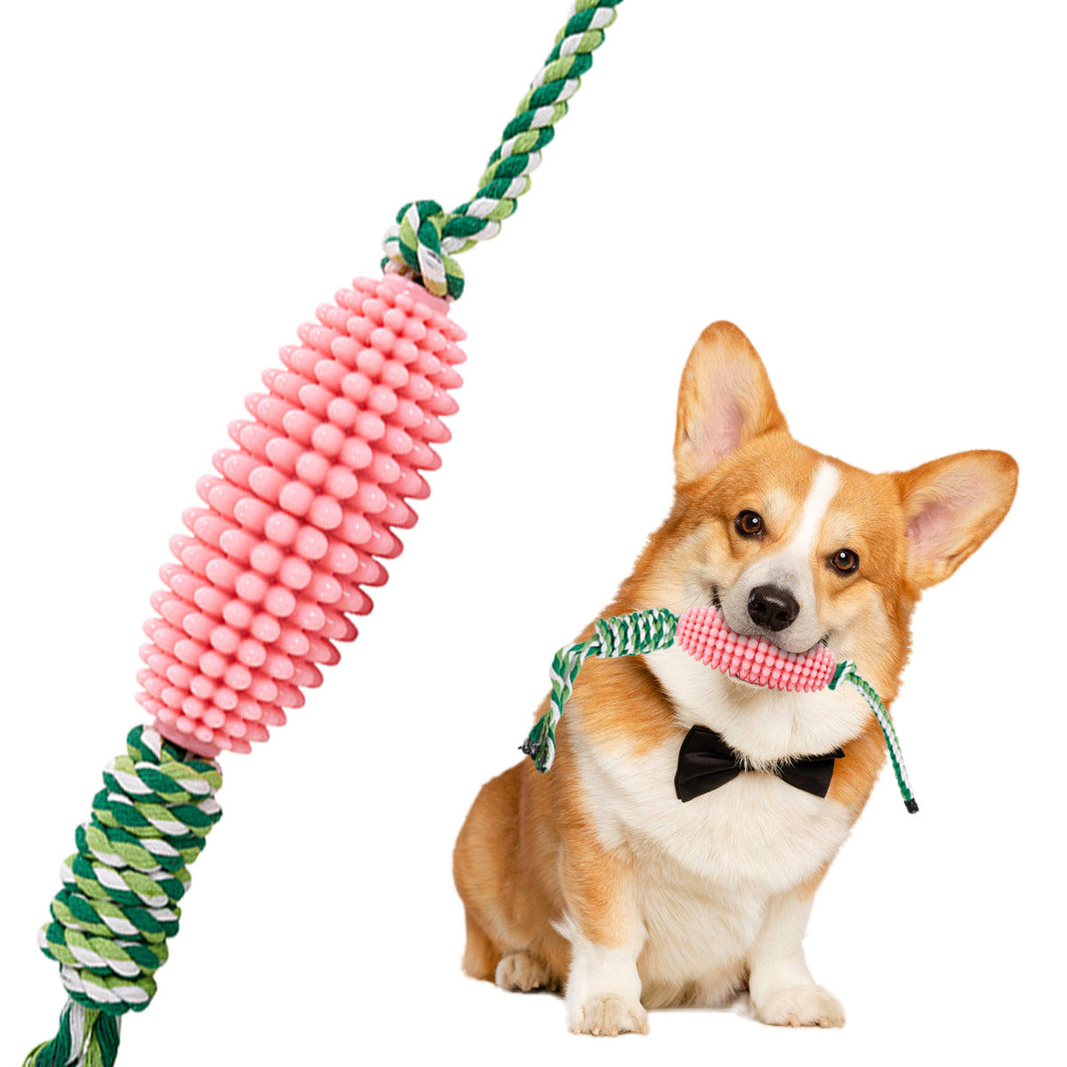 Zigzag Ridged Chew Toy for Interactive Dog Play, for dogs.