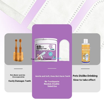 Cat And Dog Universal Oral Cleaning Supplies Anti-halitosis Cleaning Teeth Finger Stall