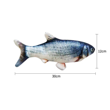 Motion-Activated Fish Cat Toy - USB Rechargeable Flopping Interactive – detail view