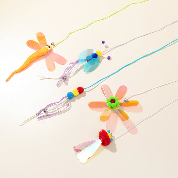 Cat Teaser Wand – Shiny Reflective Ribbon Toy – lifestyle photo