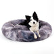 Fluffy Donut Dog Bed - Plush Bolster Pet Cushion for Nesting