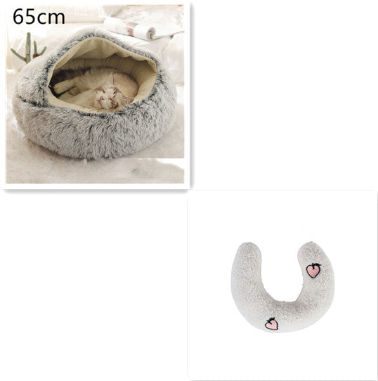 head support elevated rim closeup round pet cushion bed