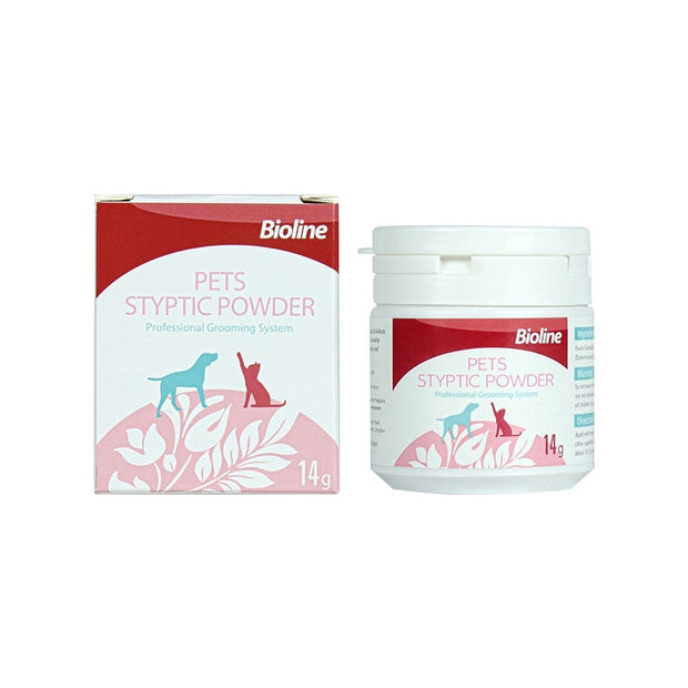 instructions showing how to press hemostatic powder onto pet nail tip