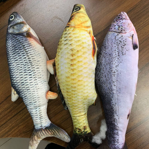Motion-Activated Fish Cat Toy - USB Rechargeable Flopping Interactive – lifestyle photo