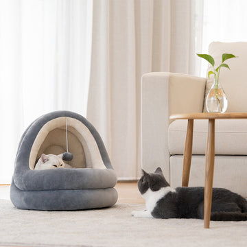 Soft Cat House Bed – Cozy Sofa Cave for Kittens & Small Pets – side view