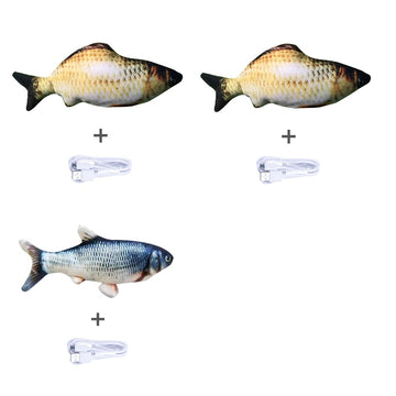 Motion-Activated Fish Cat Toy - USB Rechargeable Flopping Interactive – pet wearing