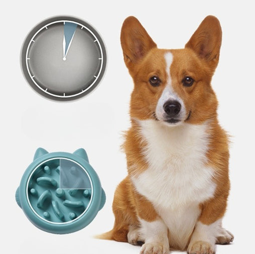Slow Feeder Dog Bowl - Anti-Choking Stainless Steel Pet Dish – size reference