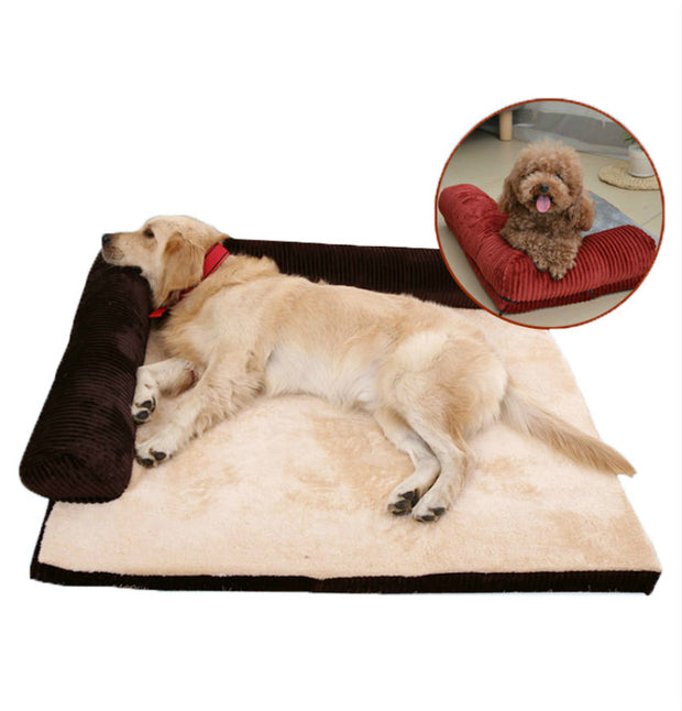 Orthopedic Dog Bed - Memory Foam Pet Mattress with Removable Cover – in use
