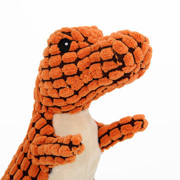 Dinosaur Dog Toy – Plush Squeaky Chew for Medium & Large Dogs – side view