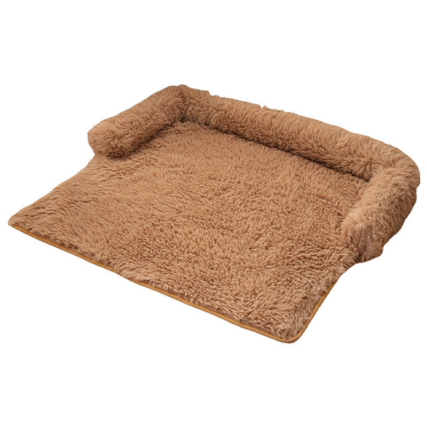 Plush Dog Sofa Bed – Warm Winter Pet Mat – detail view