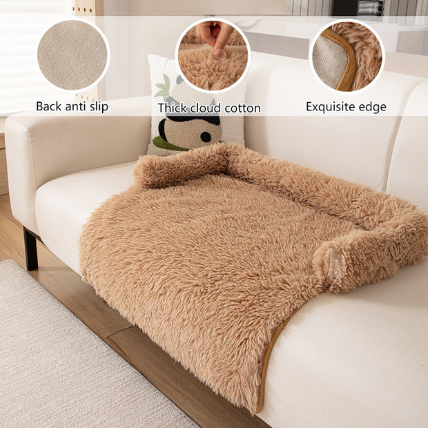 Plush Dog Sofa Bed – Warm Winter Pet Mat – lifestyle photo