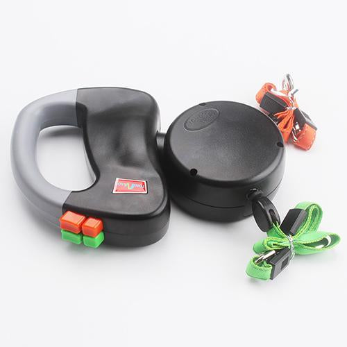 Retractable Dual Dog Leash – Tangle-Free 360° Swivel Double Walking Leash – color options