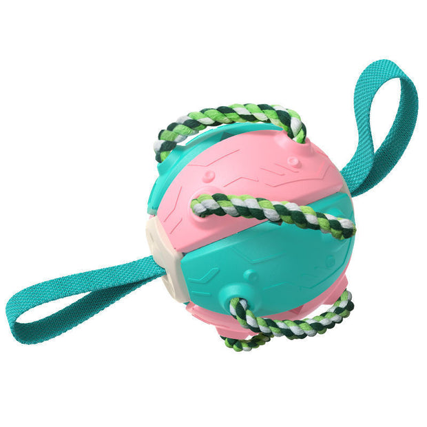 Interactive Dog Soccer Ball - Chew-Resistant Football with Grip Tabs – detail view