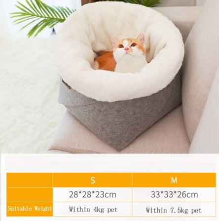 Ultra-Plush Orthopedic Cat Bed – Self-Warming Memory Foam Nest – features