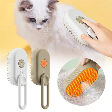 3-in-1 Electric Steam Pet Brush – Grooming Spray & Massage Comb – lifestyle photo