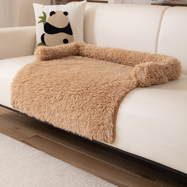 Plush Dog Sofa Bed – Warm Winter Pet Mat – features