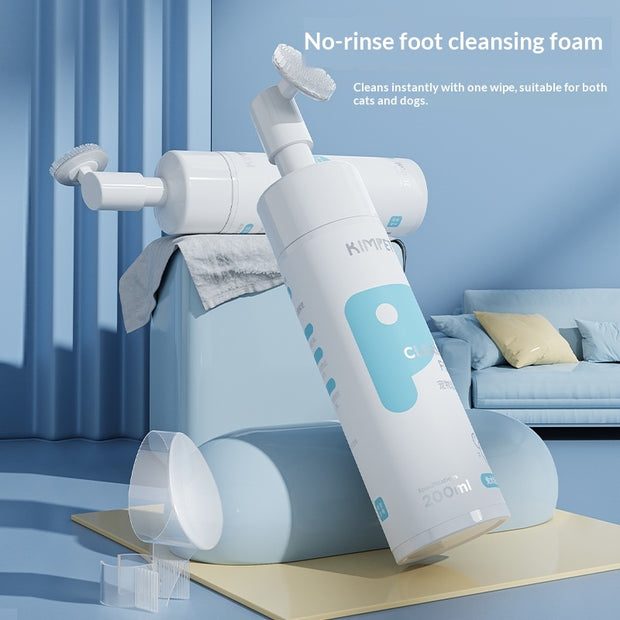 No-Rinse Dog Paw Cleaning Foam – Quick Mud Dirt Remover