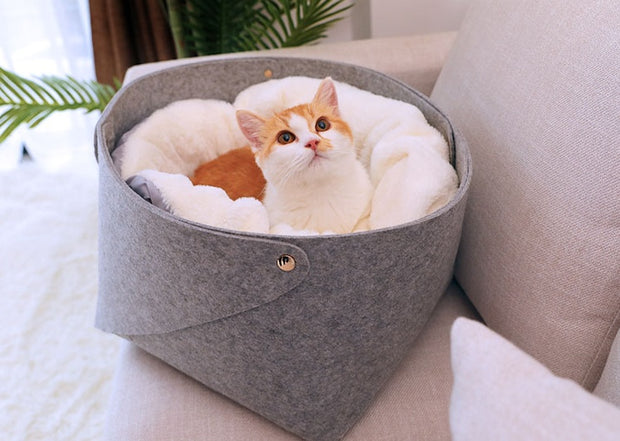 Ultra-Plush Orthopedic Cat Bed – Self-Warming Memory Foam Nest – size reference