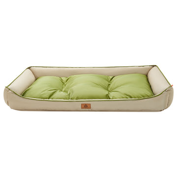 Waterproof Oxford Square Dog Bed – Color Block All-Season Mat – detail view