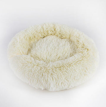 Round Plush Pet Nest Bed - Cozy Kennel for Small Dogs & Cats – lifestyle photo
