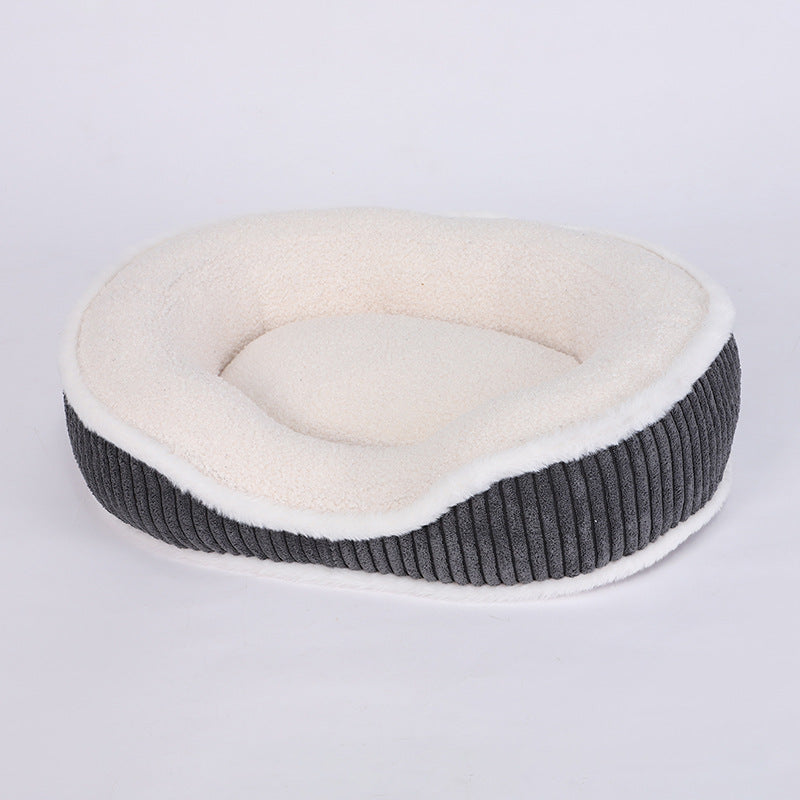 New Autumn-winter Pet Bed - Cute, Soft, Comfortable, Detachable, Thick And Warm Plush Cushion Products For Pets - kindoPet