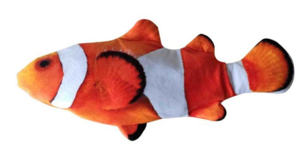 Motion-Activated Fish Cat Toy - USB Rechargeable Flopping Interactive – size reference