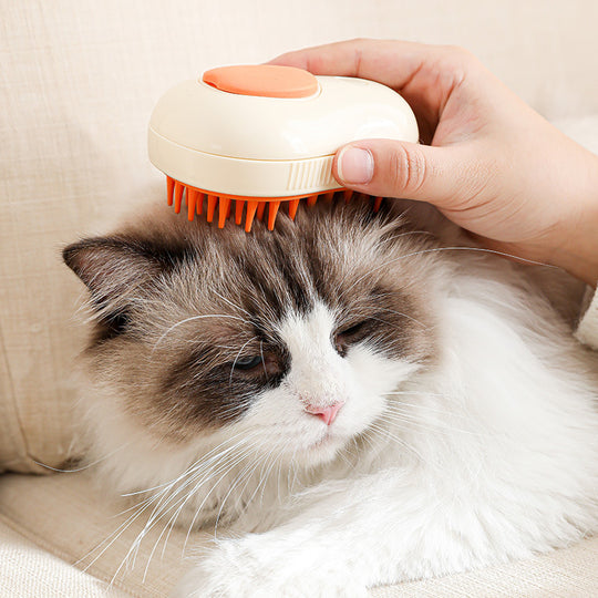 Steamy Pet Brush – Electric Steam Grooming Comb for Cats & Dogs – side view
