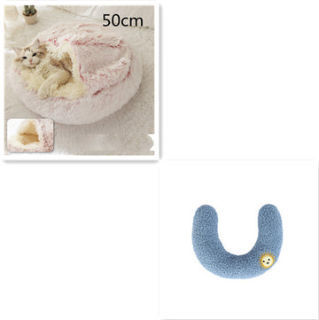 high density plush closeup round pet bed durability