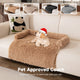 plush dog sofa bed warm winter pet mat elevated backrest