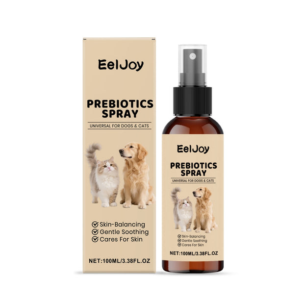 prebiotic pet spray balances skin microbiome reduces itch odor supports healthy coat