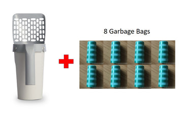 Integrated Cat Litter Scoop – Waste Bin & Bag Storage Set – packaging