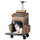 Rolling Pet Backpack Carrier – Folding Trolley for Cats & Small Dogs