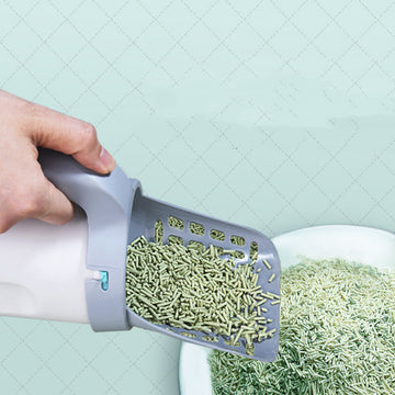 Integrated Cat Litter Scoop – Waste Bin & Bag Storage Set – size reference