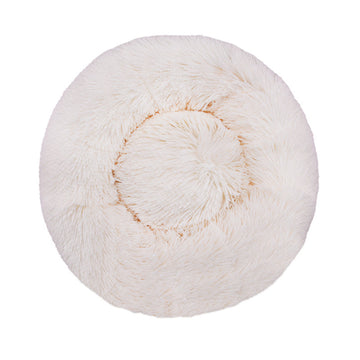 Machine-Washable Plush Round Dog Bed – Orthopedic Comfort – lifestyle photo