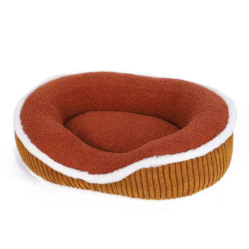 Orthopedic Memory Foam Pet Bed – Self-Warming Velvet Cushion for Dogs & Cats – side view