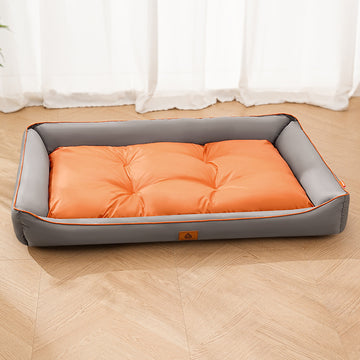 Waterproof Oxford Square Dog Bed – Color Block All-Season Mat – size reference