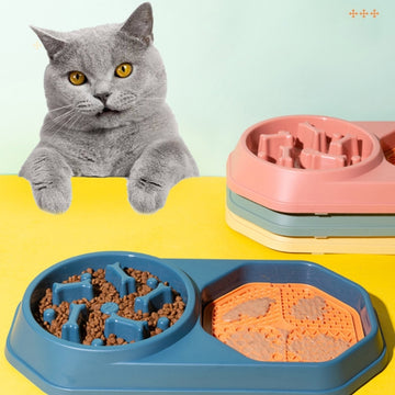 Slow Feed Pet Bowl – Anti-Gulping Maze Dish