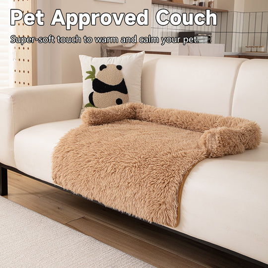 Plush Dog Sofa Bed – Warm Winter Pet Mat – side view