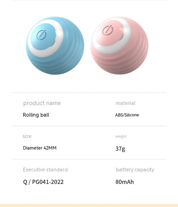 USB Rechargeable Smart Cat Ball Toy – Automatic Rolling Ball for Indoor Cats – size reference