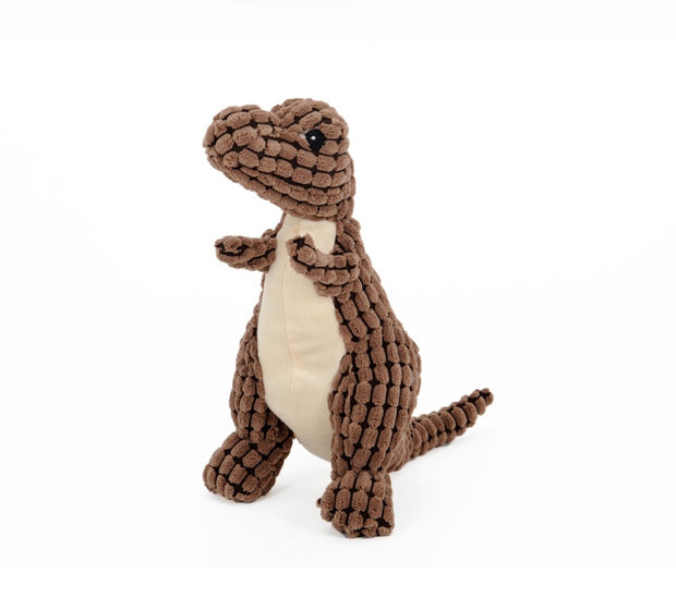 Dinosaur Dog Toy – Plush Squeaky Chew for Medium & Large Dogs – color options